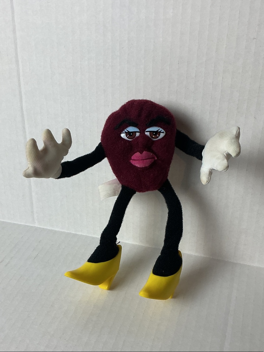 California Raisin Plush Toy - Burgundy, Black, Yellow